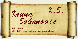 Kruna Sokanović vizit kartica